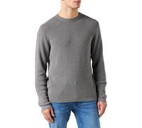 Selected Homme White Mens Medium Grey Melange L/S Knit