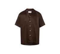 Selected Kurzarm-Hemd mit Leinen-Anteil Herren Regular Fit Lyocell schoko, S
