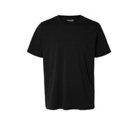 Rundhalsshirt SELECTED HOMME "SLHASPEN SS O-NECK TEE NOOS", Herren, Gr. M, schwarz, Jersey, Obermaterial: 100% Baumwolle, unifarben, modisch, regular fit normal, Rundhals, Kurzarm, Shirts (57208652-M)