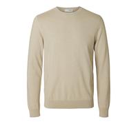 Selected Herren Strickpullover SLHBERG Crew-Neck Oatmeal/Detail Melange 2XL