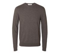 Selected Strickpullover Herren Langarm Braun Größe L