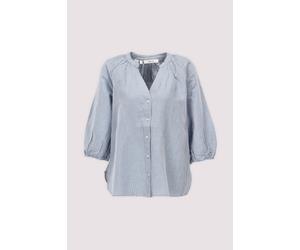 Selected Langarmbluse Dusty Blue 36 Dusty blue/bright wh