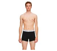 Boxershorts SELECTED HOMME "SLHLIAM 3-PACK TRUNK NOOS", Herren, Gr. L, schwarz, Jersey, Obermaterial: 95% Baumwolle, 5% Elasthan, unifarben, eng, Unterhosen (92515437-L) schwarz