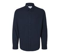 SELETED Homme Herren Slhslimowen-Flannel Shirt Ls Noos Hemd, Dark Sapphire/Detail:solid, XL EU