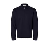 SELECTED MEN Herren Slhemanuel Soft Polo Zip Sweat Noos, Sky Captain, L