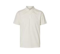 Poloshirt SELECTED "SLHFAVE BUTTON SS POLO NOOS", Herren, Gr. L, cloud dancer, Jersey, Obermaterial: 50% Baumwolle, 50% Polyester, unifarben, regular fit normal, ohne Ausschnitt, Shirts, Baumwollmisch