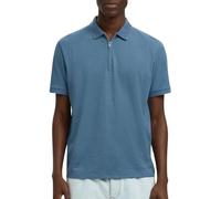 Selected Poloshirt SLHFAVE kurzarm mit Reißverschluss Blue Mirage Größe L