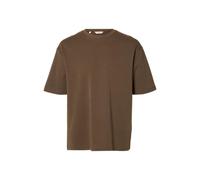 Selected Oversized-T-Shirt LOOSEOSCAR aus Baumwoll-Mix O-Neck Chocolate Chip XL