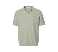 SELECTED MEN - SLHMATTIS SS LINEN BLEND STRUC POLO NOOS Aqua Gray - Gr. - M