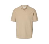 SELECTED MEN - SLHMATTIS SS LINEN BLEND STRUC POLO NOOS Oatmeal - Gr. - M