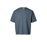 SELECTED MEN - SLMRELAXASPEN 2-PLY SS O-NECK NOOS Blue Mirage - Gr. - L