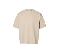 SELECTED MEN - SLHRELAXASPEN 2-PLY SS O-NECK NOOS oatmeal - Gr. - S
