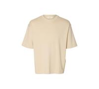 SELECTED MEN Herren Slhrelaxbob Ss O-Neck Tee, Angora, L