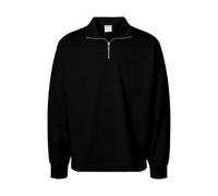 SELECTED MEN Herren Slhrelaxluke Ls Half Zip Sweat, Black, XL
