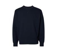 Sweatshirt SELECTED "SLHRELAXLUKE LS SWEAT CREW NECK NOOS", Herren, Gr. M, schwarz sapphire, angeraute Sweatware, Obermaterial: 100% Baumwolle, unifarben, regular fit normal, Rundhals, Rippbündchen, S