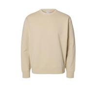 SELECTED MEN Herren Slhrelaxluke Ls Sweat Crew Neck, Oatmeal, L