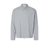SELECTED MEN Herren Slhrlxdavid Mix Zip Overshirt, Blue Mirage, M
