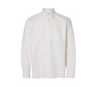 Selected Relaxed Fit Freizeithemd aus reiner Baumwolle Modell 'OXFORD SHIRT' in Weiss, Größe XL