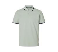 SELECTED MEN Herren Slhslim-Atlas Sport Ss Polo, Aqua Gray, L