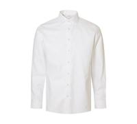 SELECTED MEN Herren Slhslim-Ethan Shirt Ls Spread Noos, White, M