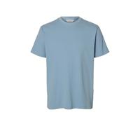 SELECTED MEN Herren Slhspencer Rib Ss O-Neck Tee, Dusty Blue, M