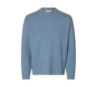 SELECTED MEN Herren Slhteller Fn Relaxed Crew Neck Noos, Dusty Blue, Medium