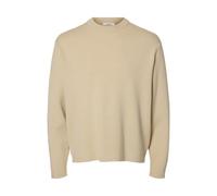 SELECTED MEN Herren Slhteller Fn Relaxed Crew Neck Noos, Oatmeal, Large