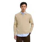 Selected Homme SLHTELLER FN RELAXED HALF ZIP POLO S 16099571 Oatmeal (901823) Grau S