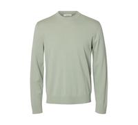 SELECTED MEN Herren Slhtorino Ls Knit Crew Neck Noos, Aqua Gray, L