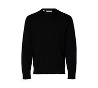 SELECTED MEN Herren Slhtorino Ls Knit Crew Neck Noos, Schwarz, Small