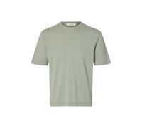 SELECTED MEN - SLMTORINO SS KNIT CREW NECK NOOS Aqua Gray - Gr. - M