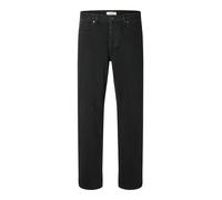 Straight-Jeans SELECTED "SLH196-STRAIGHT BEN KORI JEANS NOOS", Herren, Gr. 29, Länge 32, blau (schwarz denim detail:201), Denim/Jeans, Obermaterial: 99% Baumwolle, 1% Elasthan, unifarben, straight fit