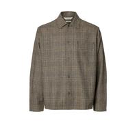selected men - Kariertes Überhemd braun - Gr. - XL