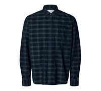 selected men - Karohemd - Slhrelax-Cord blau - Gr. - S