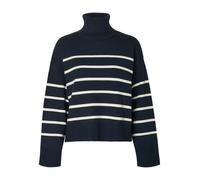 Selected - Rollkragenpullover beige/blau - Gr. - M