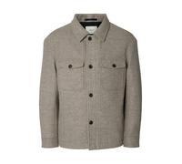 SELECTED HOMME Regular Fit Jacke mit Woll-Anteil Modell 'MITCH' in Taupe, Größe L