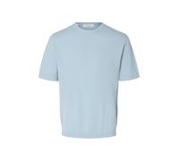 Selected Regular Fit T-Shirt aus reiner Bio-Baumwolle Modell 'TORINO' in Hellblau, Größe XL