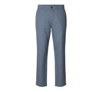 selected men - SLH196-STRAIGHT MILES LINEN BLEND PANT Blue Mirage - Gr. - 32