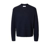 SELECTED HOMME Regular Fit Strickpullover aus reiner Bio-Baumwolle Modell 'Angus' in Dunkelblau, Größe XXL