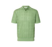 SELECTED MEN - SLHARCO SS KNIT STRUCTURE OPEN POLO Aspen Green - Gr. - XXL
