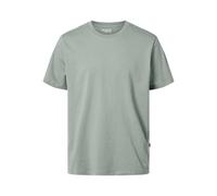 Selected Herren T-Shirt aus Baumwolle M Aqua gray