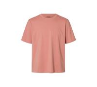 Selected Regular Fit T-Shirt aus reiner Baumwolle Modell 'ASPAN' in Altrosa, Größe XL