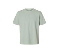 SELECTED MEN - SLHATLAS SS O-NECK TEE NOOS aqua gray - Gr. - XL
