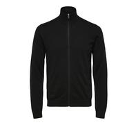 SELECTED MEN - SLHBERG FULL ZIP CARDIGAN NOOS black - Gr. - XXL
