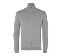 SELECTED HOMME Herren SLHBERG Full Zip Cardigan B NOOS 16074688, Medium Grey Melange, L