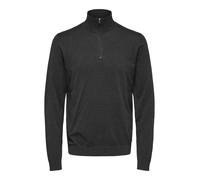 SELECTED MEN - SLHBERG LS HALF ZIP NOOS antracit - Gr. - M