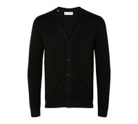 SELECTED MEN - SLHBERG LS KNIT V-NECK CARDIGAN NOOS black - Gr. - XL