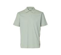 selected men - SLHCOLE RIB SS POLO aqua gray - Gr. - L