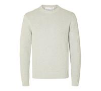 SELECTED MEN - SLHDANE LS KNIT STRUCTURE CREW NECK NOOS light grey melange - Gr. - XL