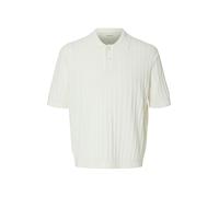 SELECTED MEN - SLHDANE SS KNIT COLOR STRUCTURE POLO Egret - Gr. - L